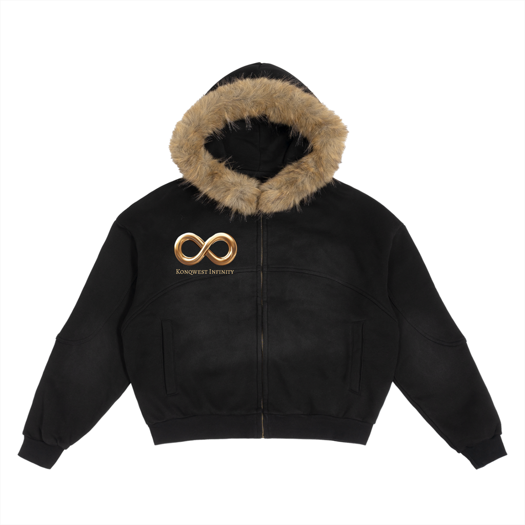 Konqwest Infinity | Boxy Fur Hoodie